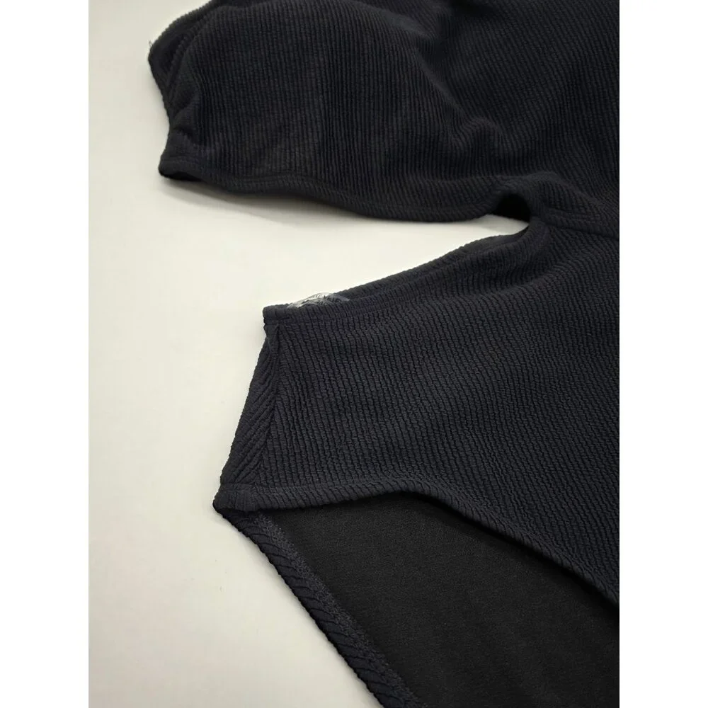 Michael Michael Kors Women One Piece Swimsuit Size 12 Black One Shoulder Cut Out